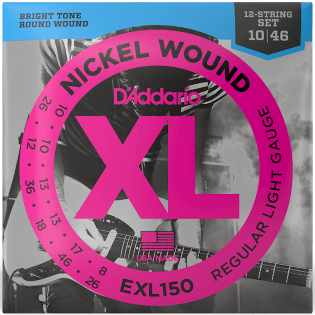 D'addario D'addario EXL150 12 Electric Strings Light 12 String 10-46