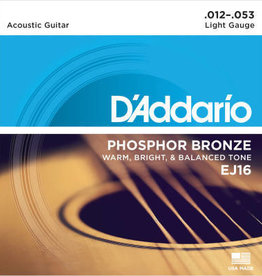 D'addario D'addario Ej16 Acoustic Strings Phosphor Bronze Light 12-53