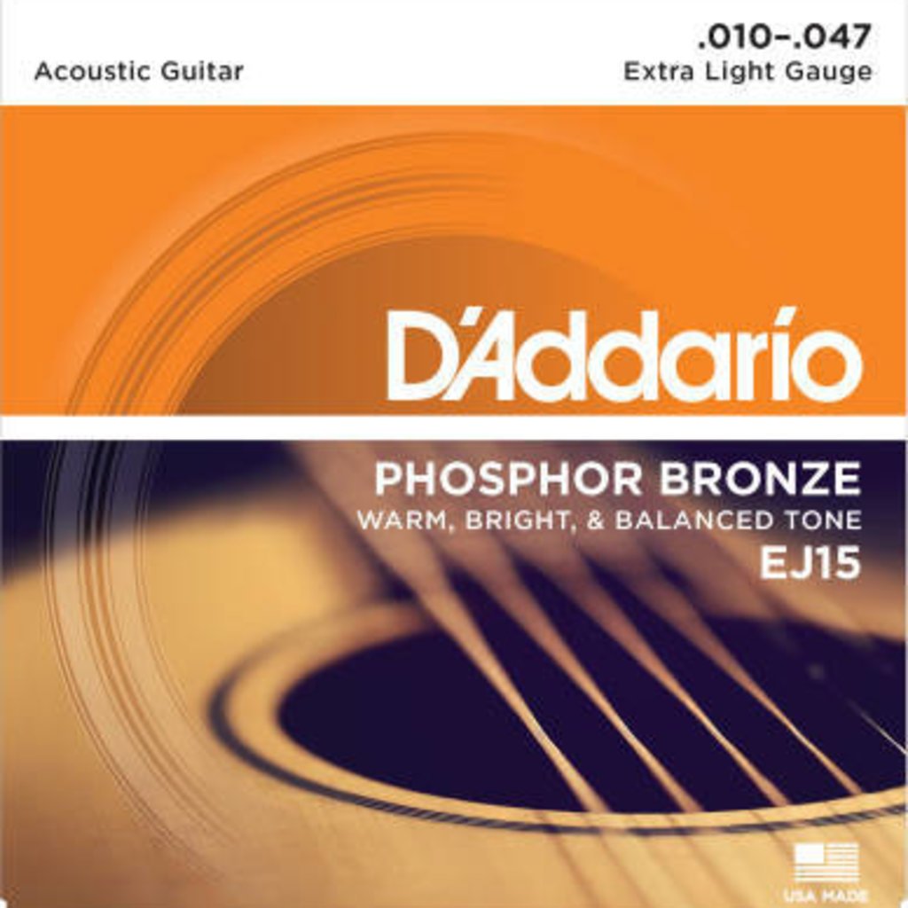 D'addario D'Addario EJ15 Acoustic Strings Phospor Bronze Extra Light 10-47