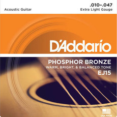 D'addario D'addario EJ15 Acoustic Strings 10-47