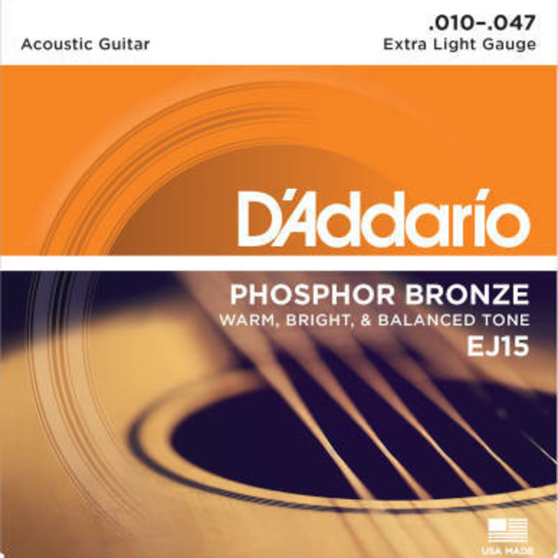 D'addario D'addario EJ15 Acoustic Strings 10-47