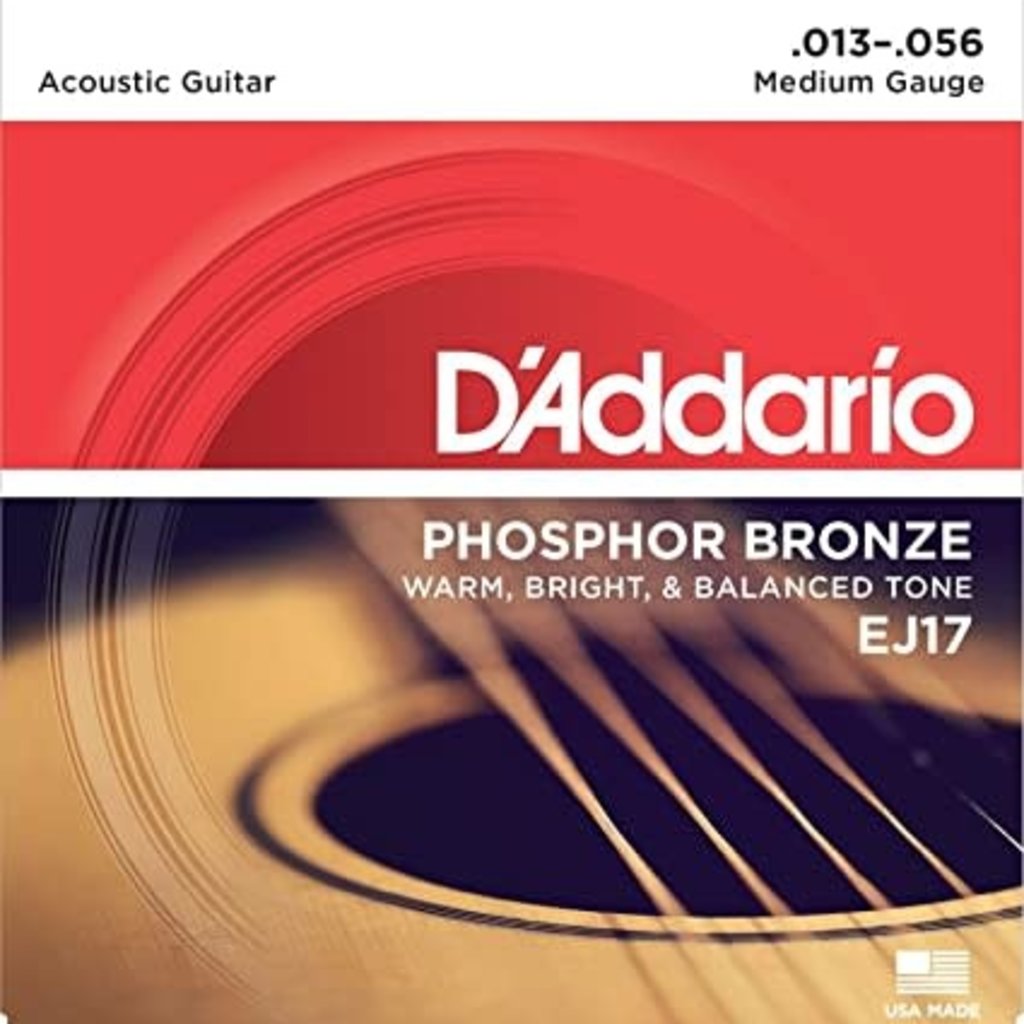 D'addario D'Addario EJ17 Acoustic Strings Phosphor Bronze Medium 13-56