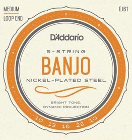 D'addario D'Addario EJ61 Banjo Nickel Plated Strings - Medium Loop End