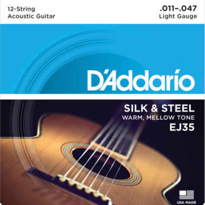 D'addario D'Addario EJ35 Acoustic Strings Silk and Steel 12 String 11-47