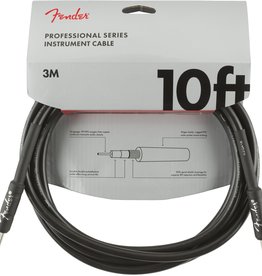 Fender Fender 10' Professional Series Instrument Cable Black Straight/Straight