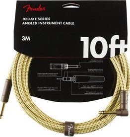 Fender Fender Deluxe Instrument Cable, Straight/Angle, 10', Tweed