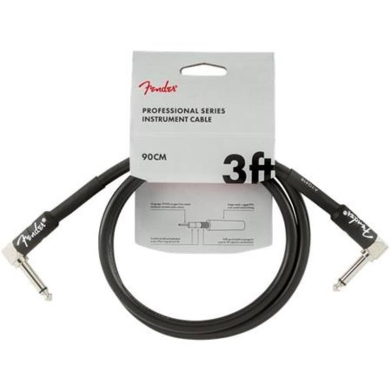 Fender Fender 3' Pro Instrument Cable Black Angle/Angle