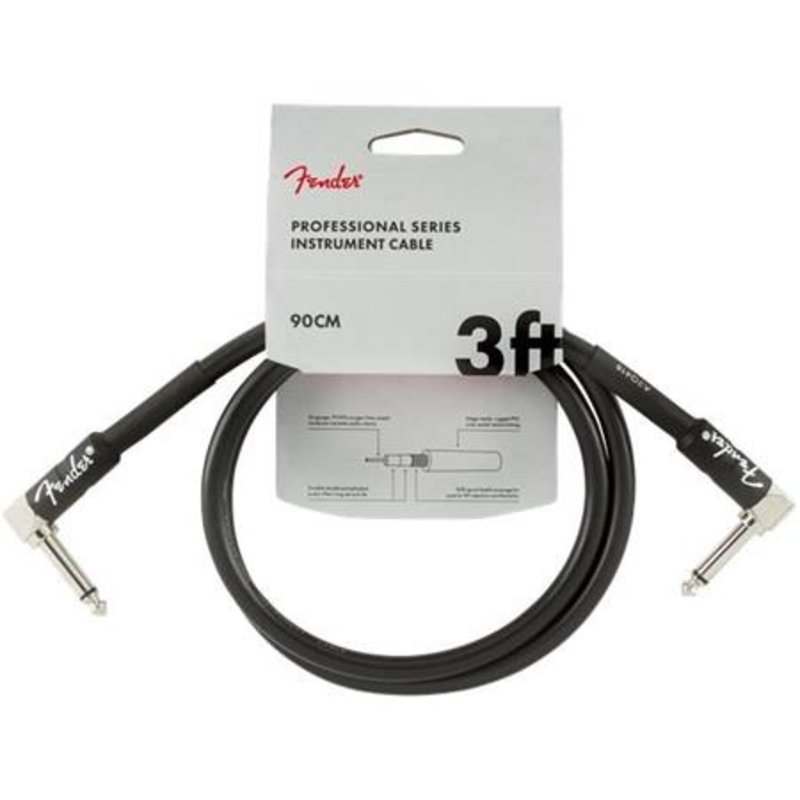 Fender Fender 3' Professional Series Instrument Cable Black Angle/Angle