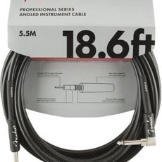 Fender Fender 18.6' Professional Series Instrument Cable Black  Straight/Angle