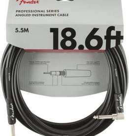 Fender Fender 18.6' Professional Series Instrument Cable Black  Straight/Angle