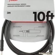 Fender Fender 10' Professional Series Instrument Cable Black Straight/Angle