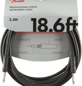 Fender Fender 18.6' Professional Series Instrument Cable Black  Straight