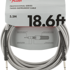 Fender Fender 18.6' Professional Series Instrument Cable White Tweed