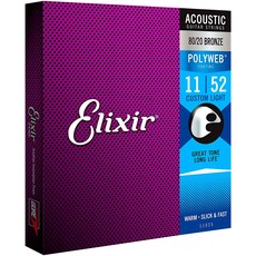 Elixir Elixir 11025 Acoustic Strings Bronze Poly Custom Light 11-52