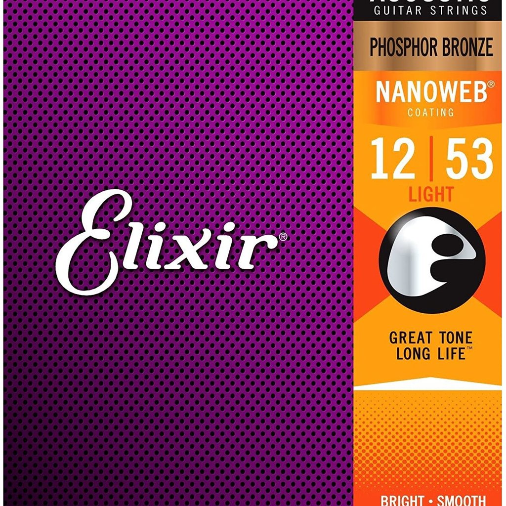 Elixir Elixir 16052 Acoustic Strings PB Nano Light 12-53