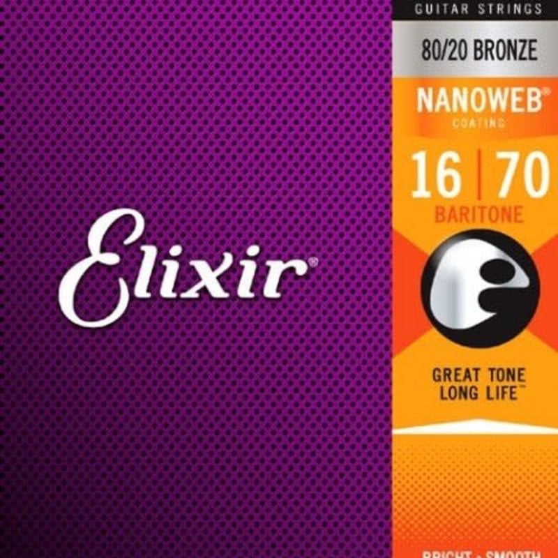 Elixir Elixir 11306 Baritone Strings Bronze Nano 16-70