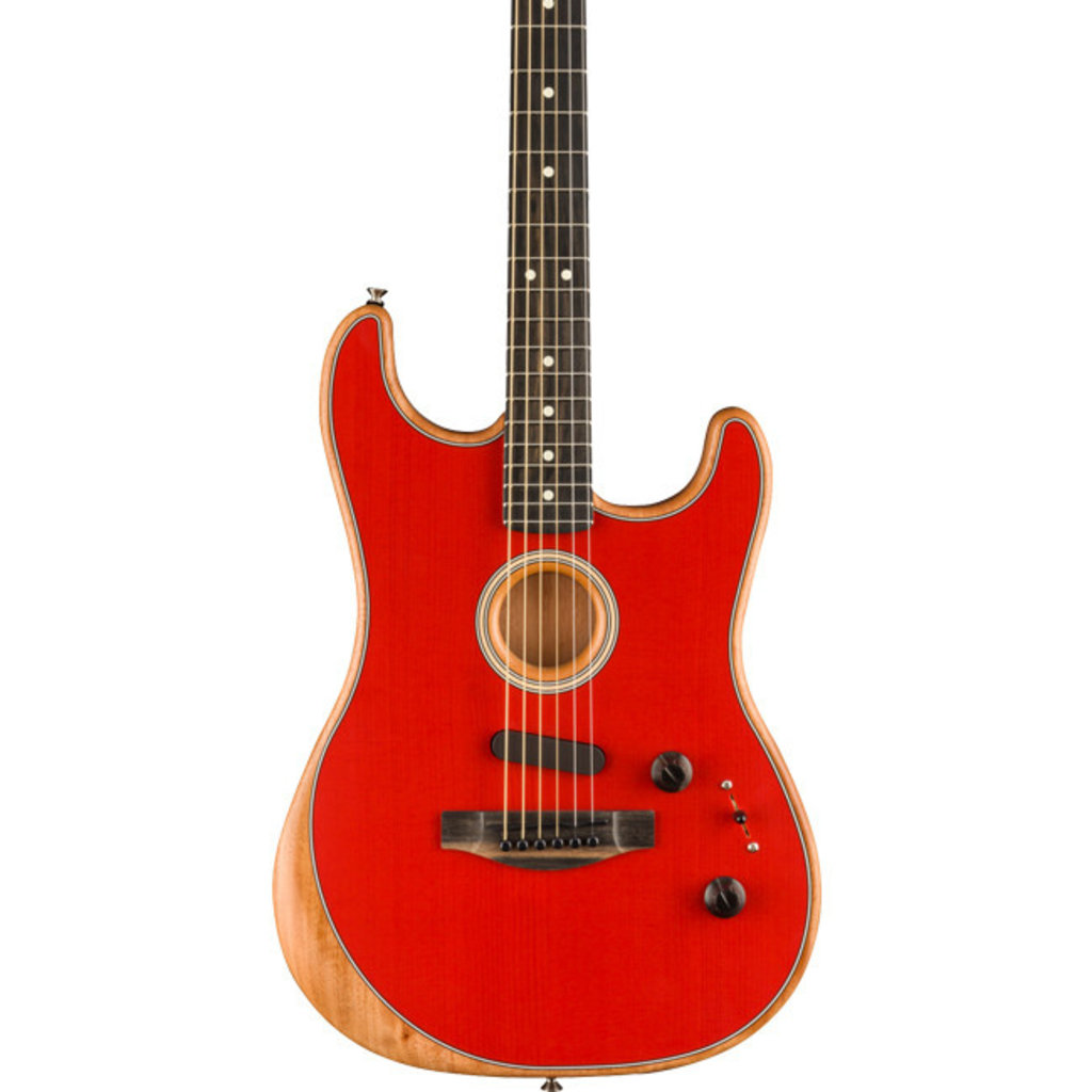 fender acoustasonic red