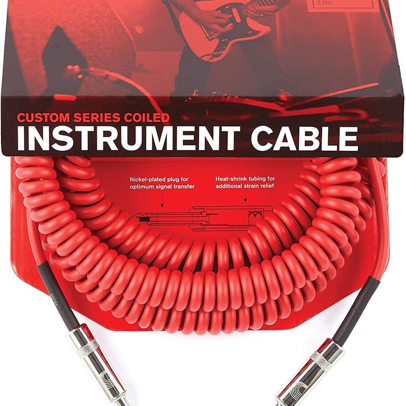 D'addario D'addario Coiled Cable Red PW-CDG-30RD