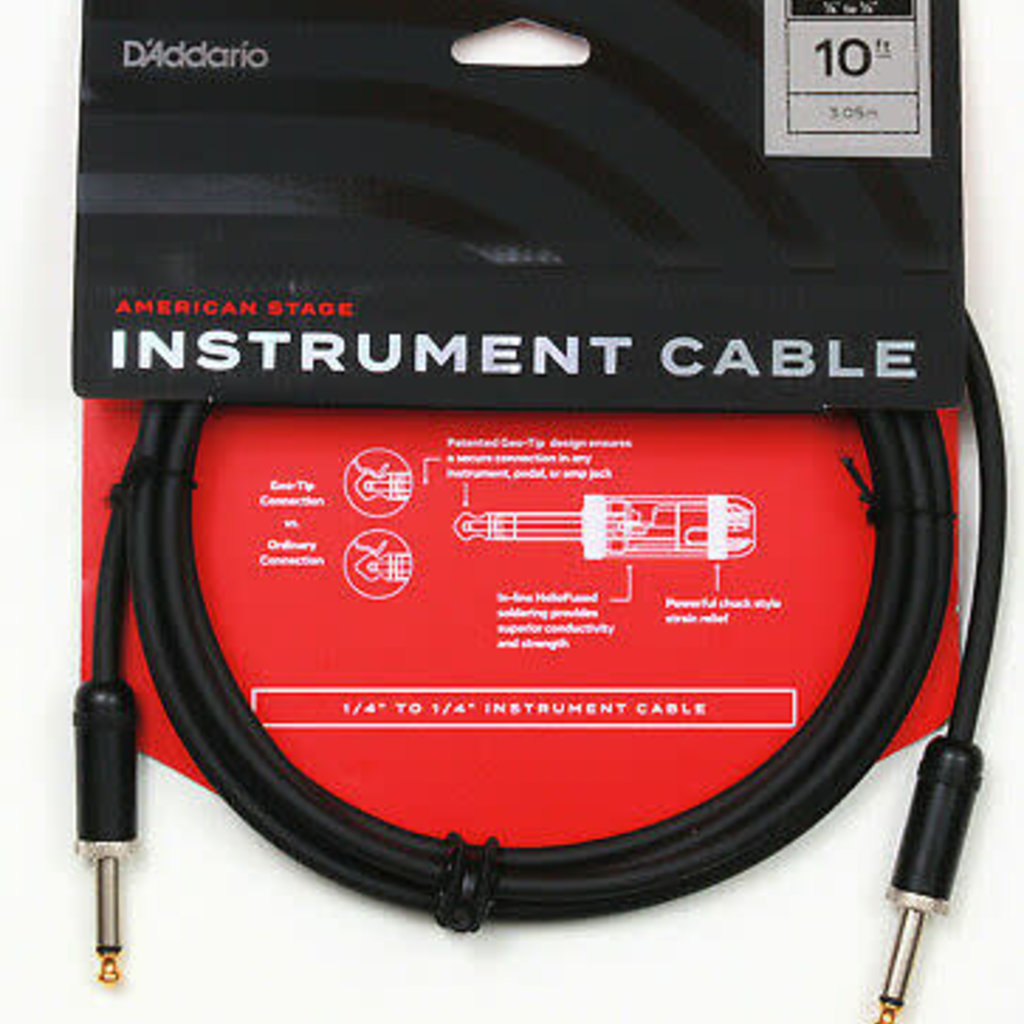 D'addario D'addario American Stage Cable PW-AMSG-10