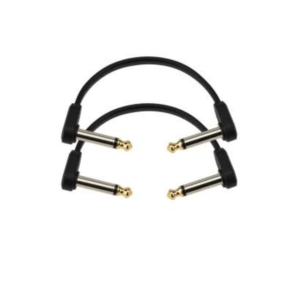 D'addario D'addario 4" 1/4" Flat Patch Cable RR PAIR  PW-FPRR-204