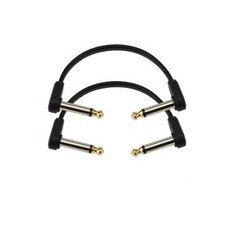 D'addario D'addario 4" 1/4" Flat Patch Cable RR PAIR  PW-FPRR-204