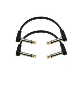 D'addario D'addario 4" 1/4" Flat Patch Cable RR PAIR  PW-FPRR-204
