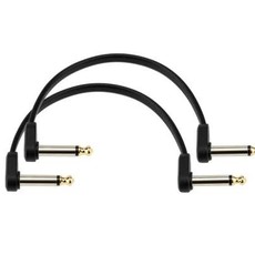 D'addario D'addario 6" 1/4" Flat Patch Cable RR OFFSET PAIR  PW-FPRR-206OS
