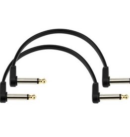 D'addario D'addario 6" 1/4" Flat Patch Cable RR OFFSET PAIR  PW-FPRR-206OS