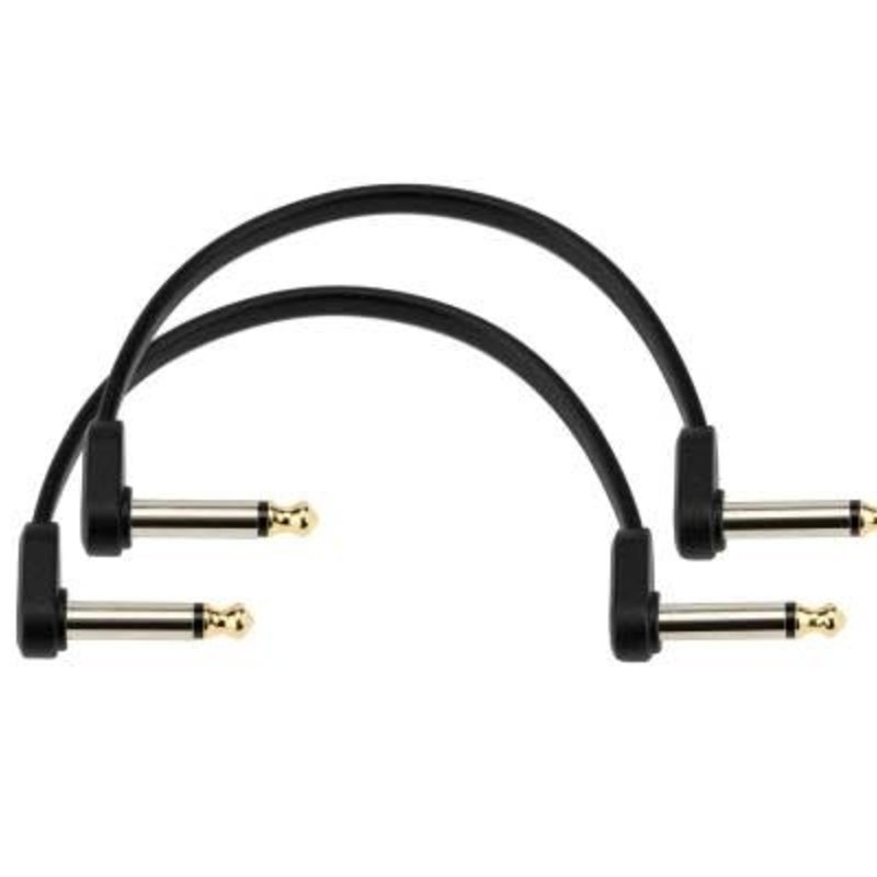 D'addario D'addario 6" 1/4" Flat Patch Cable RR OFFSET PAIR  PW-FPRR-206OS