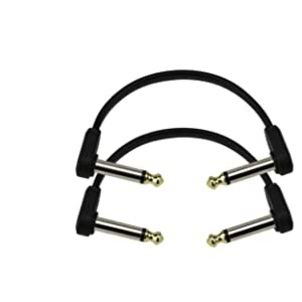 D'addario D'addario 6"  1/4" Flat Patch Cable RR PAIR  PW-FPRR-206
