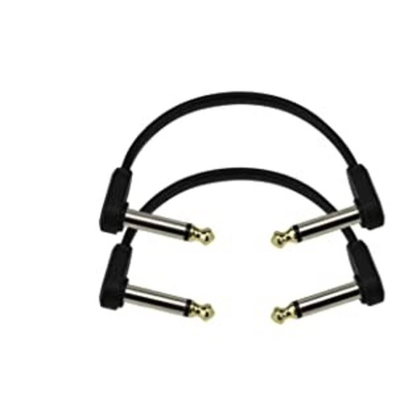 D'addario D'addario 6"  1/4" Flat Patch Cable RR PAIR  PW-FPRR-206