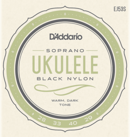 D'addario D'Addario EJ53S Ukulele Strings Black Nylon Soprano