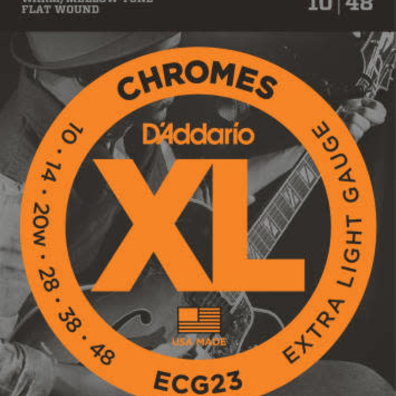 D'addario D'Addario ECG23 Flat Wound Electric Strings Extra Light 10-48