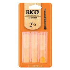 Rico Clarinet Reed 3 Pak - #2.5  RCA0325