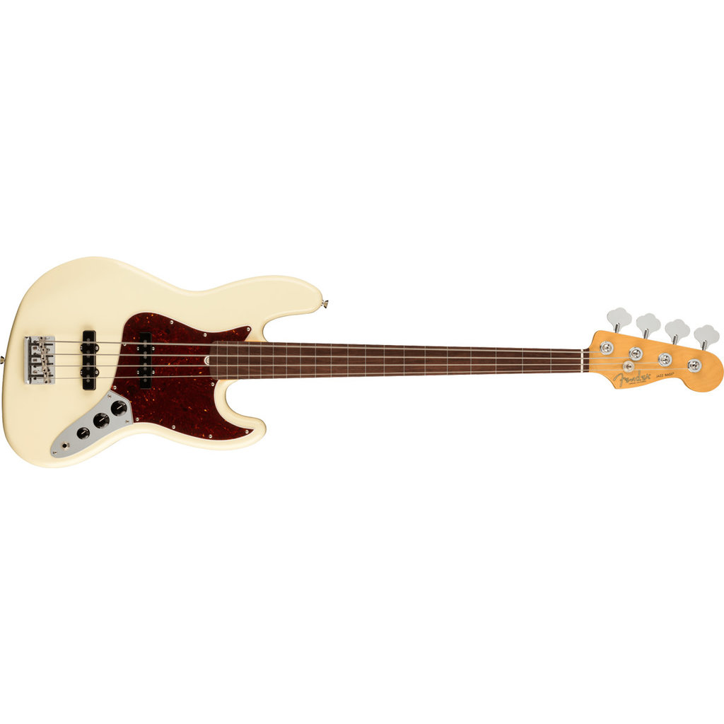 Fender Fender American Professional II Jazz Bass Fretless RW - Olympic White