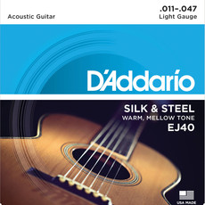 D'addario D'Addario EJ40 Acoustic Strings Silk And Steel 11-47
