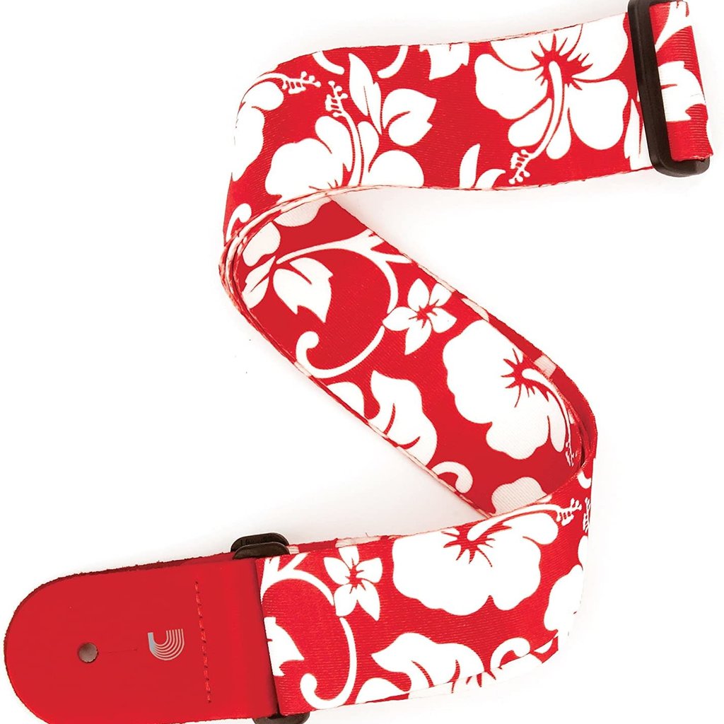 D'addario D'addario Hibiscus Red Guitar Strap P20S1502