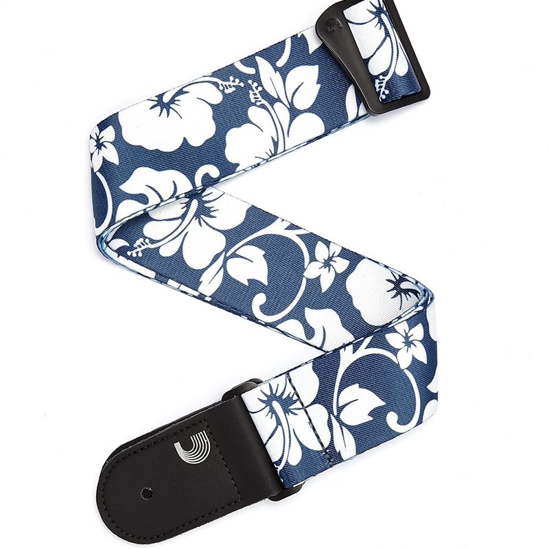 D'addario D'addario Hibiscus Blue Guitar Strap P20S1503