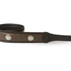 Taylor Guitars Taylor 3'' Grand Pacific Leather Guitar Strap, Nickel Conchos - Brown