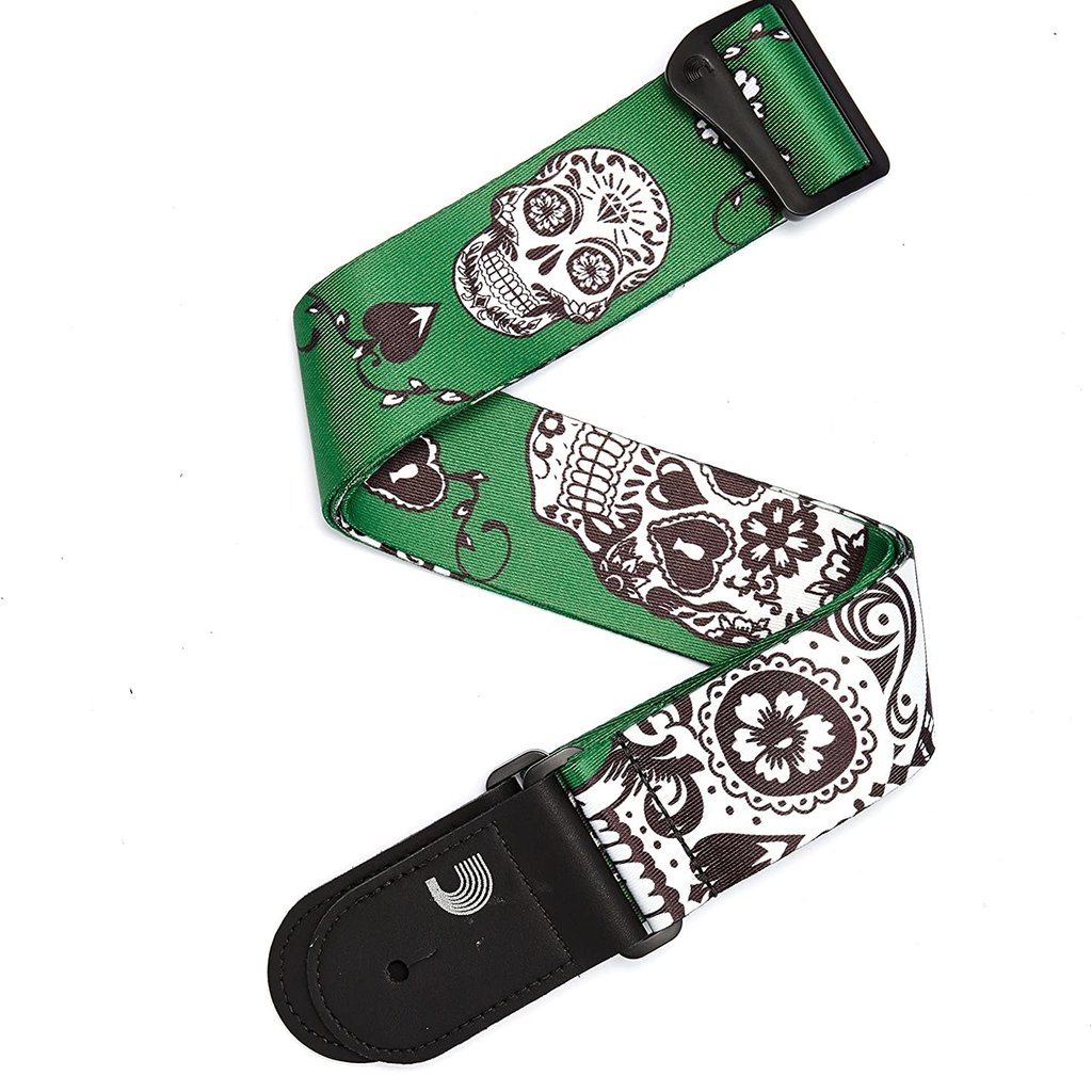 D'addario D'addario P20W1411  2" Guita Strap Sugar Skulls GR