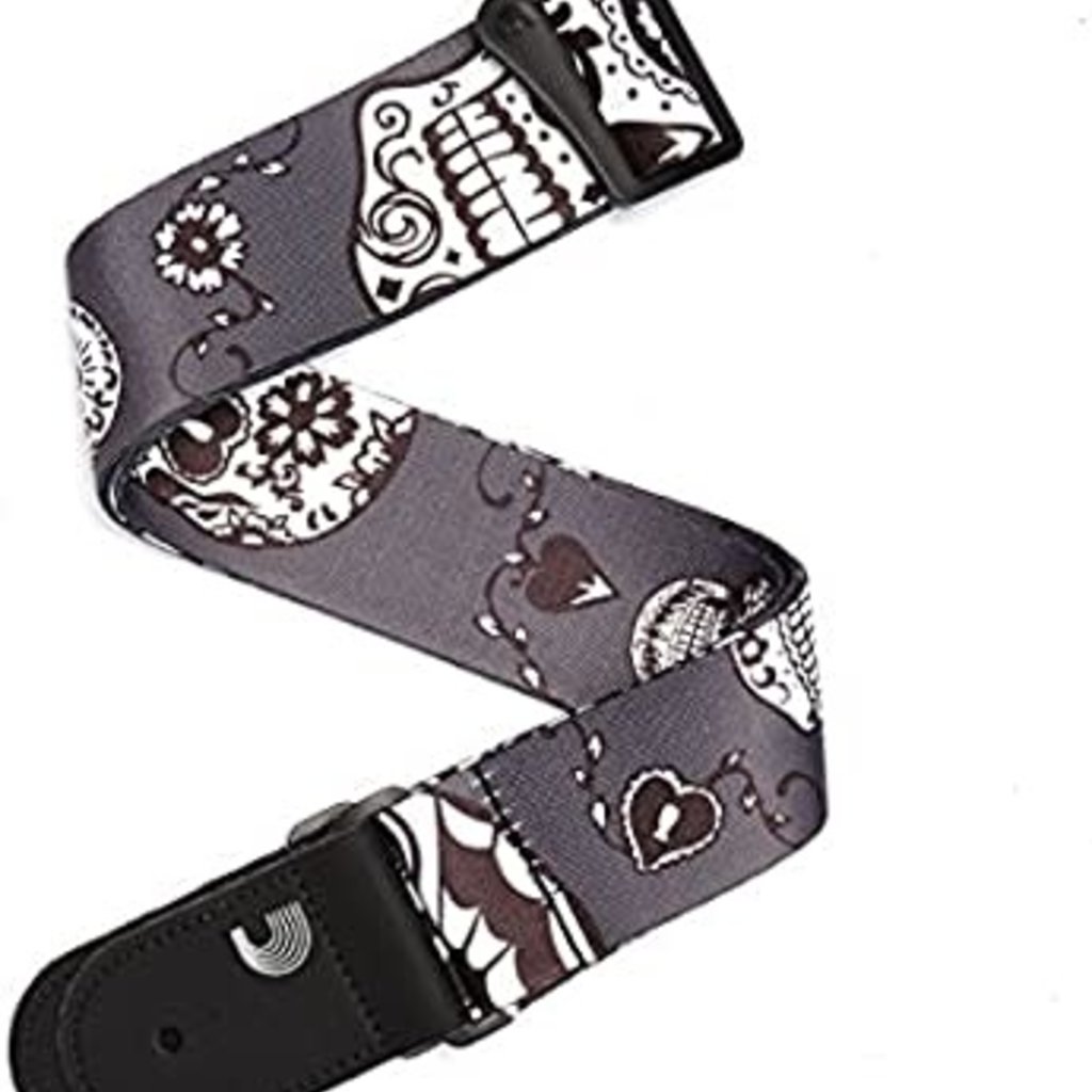 D'addario D'addario P20W1412 2" Guitar Strap Sugar Skulls Black