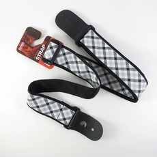 D'addario D'addario 50GCW02 Guitar Strap Gingham Black/Grey