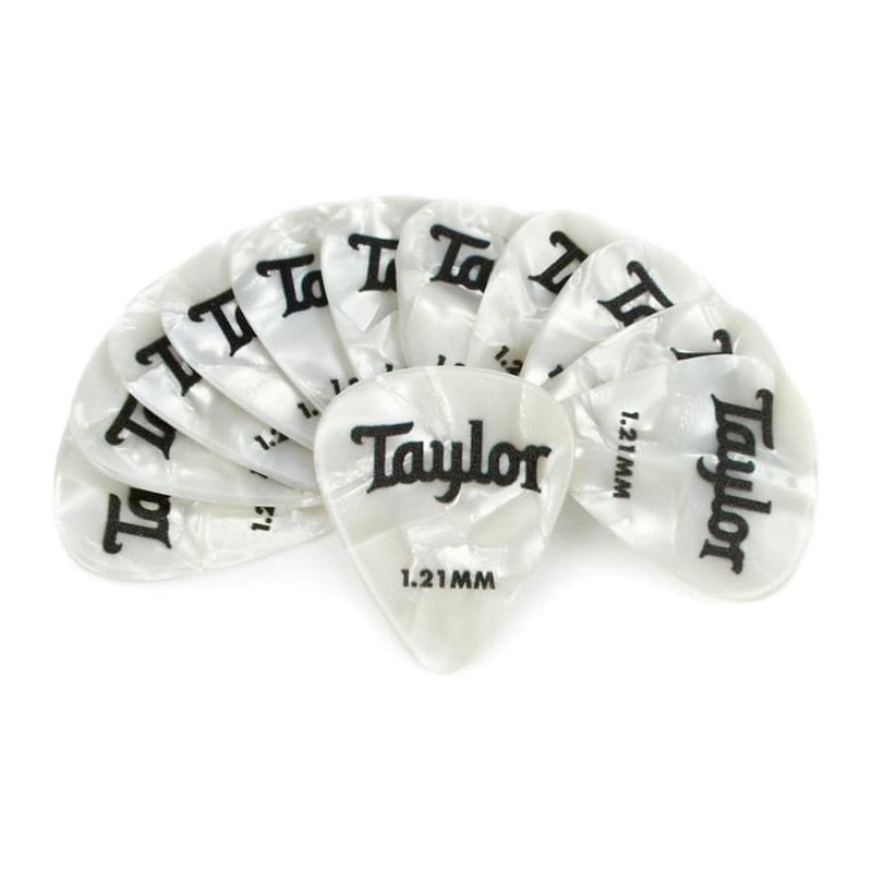 Taylor Guitars Taylor Celluloid 351 Picks White Pearl 1.21mm 12 pack