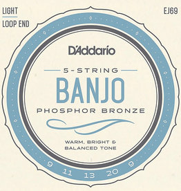 D'addario D'Addario EJ69 Banjo Phosphor Bronze Stings - Light Loop End