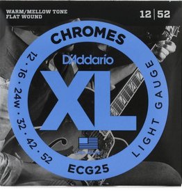 D'addario D'Addario ECG25 Flat Wound Electric Strings Light 12-52