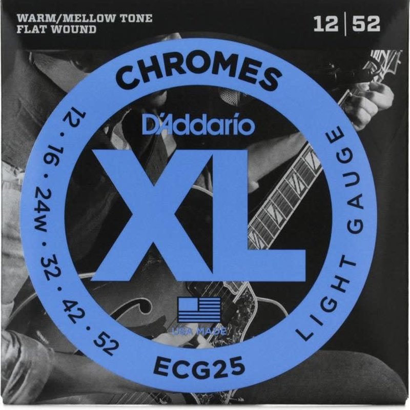 D'addario D'Addario ECG25 Flat Wound Electric Strings Light 12-52