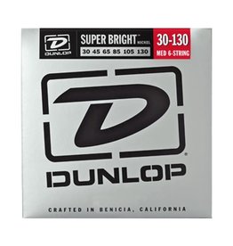 Dunlop Super Bright Steel Bass Strings 6 String Set 30-130