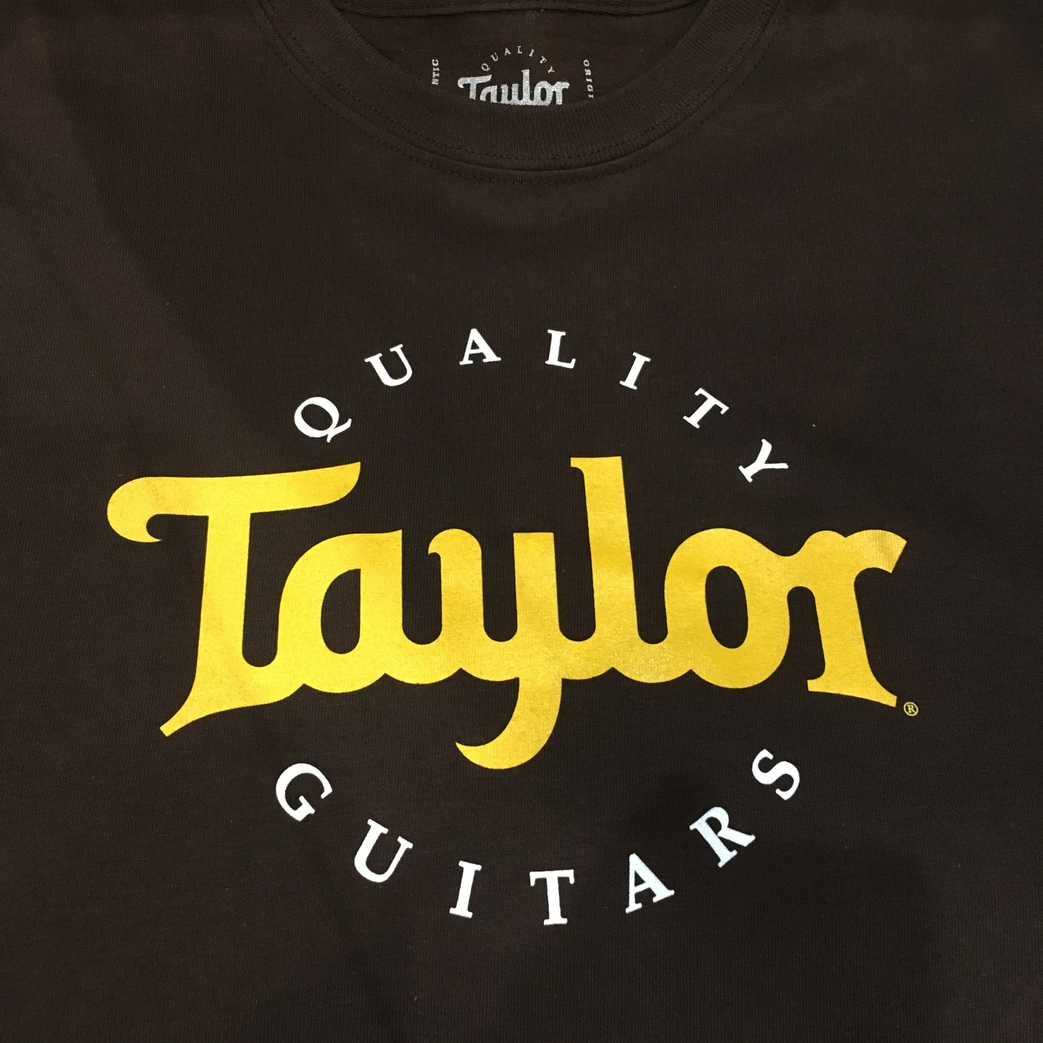 Taylor Two Color Logo Brown T Shirt XXL - KAOS Music Centre