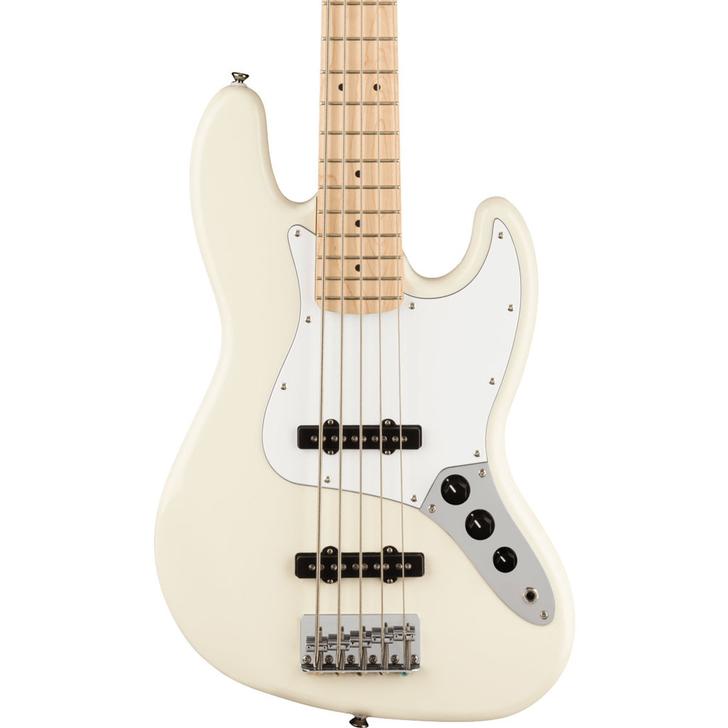 Fender Fender Squier 2021 Affinity J Bass V WPG - Olympic White Maple Neck