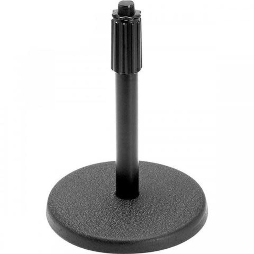Desk Top Microphone Stand  13" Stem 6" Black Base Mi